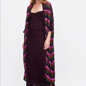 Zara long open knit cardigan